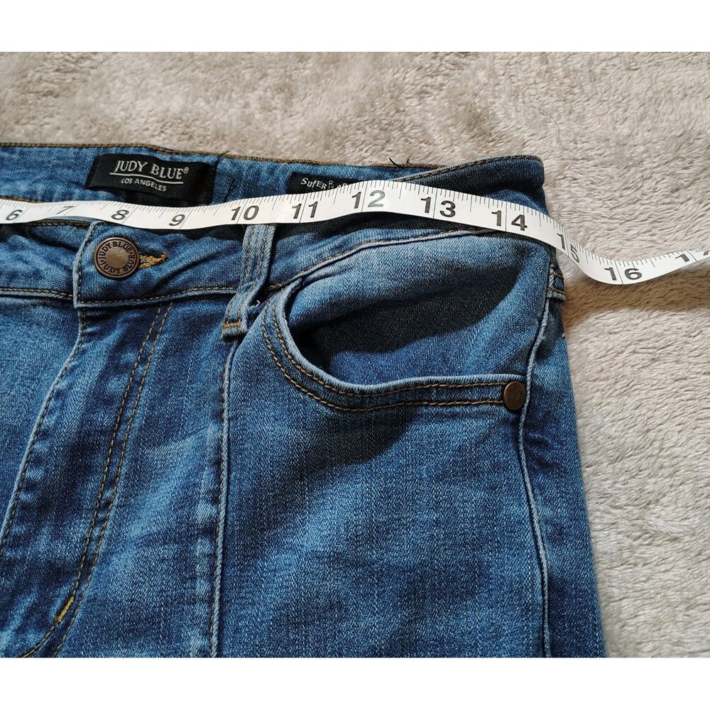 Judy Blue Jeans Womens 7/28 Super Flare Fit Center Seam Raw Hem Pants READ - Picture 5 of 11
